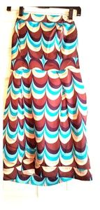 Multi colored strapless dress